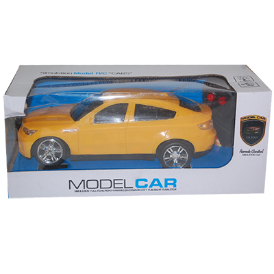"Model Small Car Yellow - Code 002 (Battery Operated with Remote) - Click here to View more details about this Product